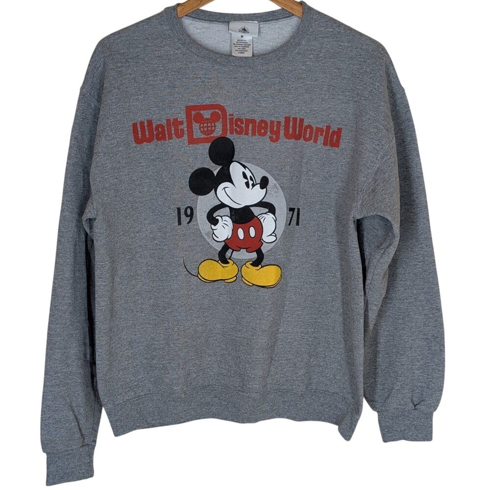Disney Parks Walt Disney World 1971 Mickey Mouse Retro Crewneck Unisex Medium